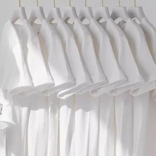 Lot of 100 white cotton T-shirts